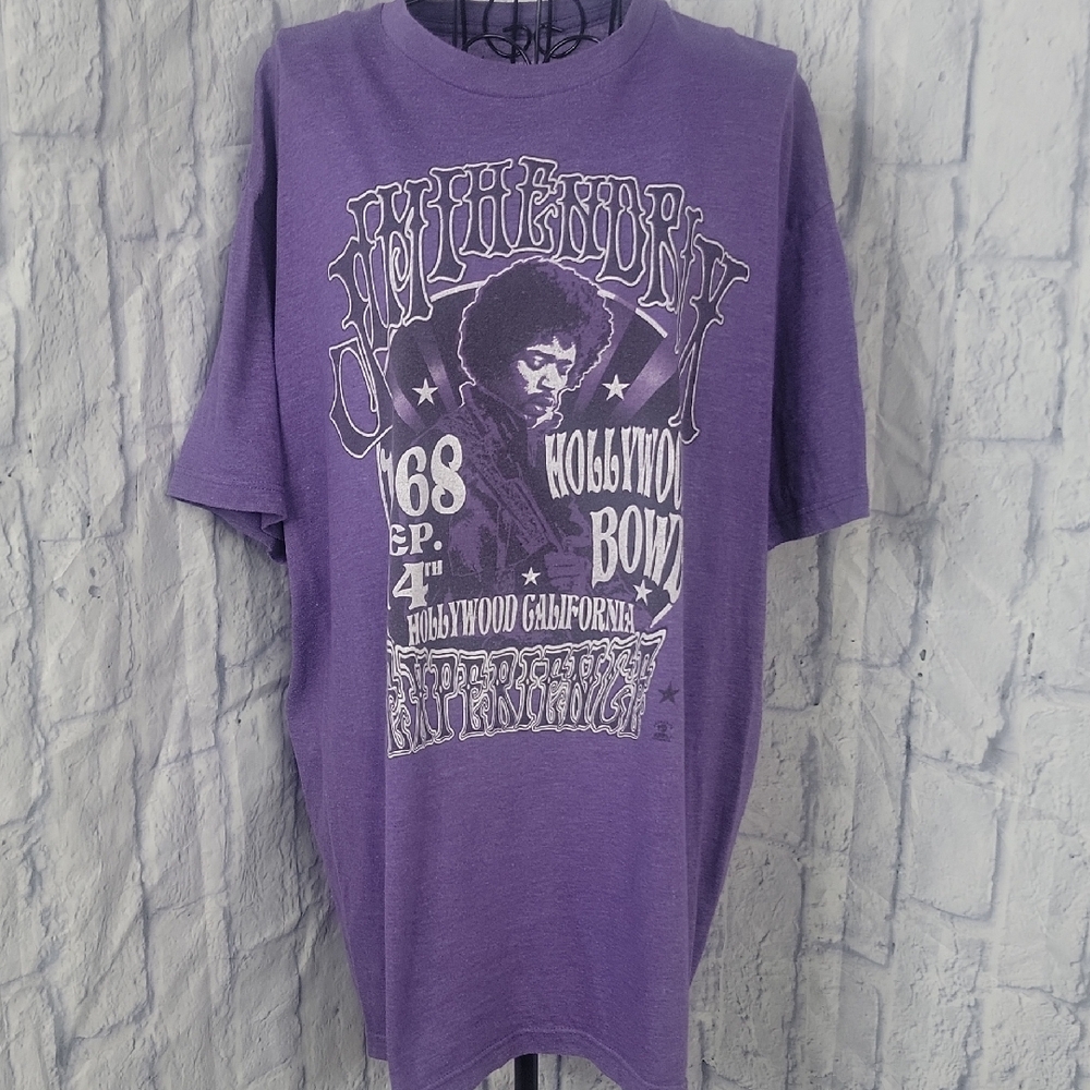 Jimi Hendrix Purple‎ Graphic Rock Band Vintage Style 2013 Shirt XL
